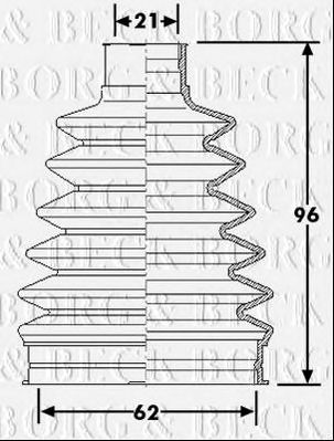 BORG & BECK bcb6225 -  Пыльник, приводной вал